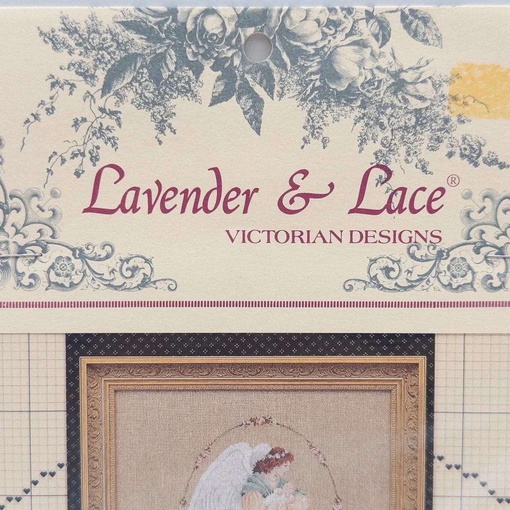 Vintage Lavender & Lace Guardian Angel NIP Cross Stitch Pattern L&L 18 Victorian